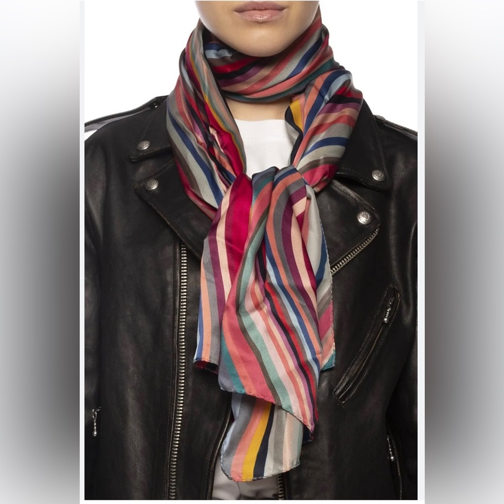 NWT Paul Smith Women's Long 'Swirl' Silk Scarf